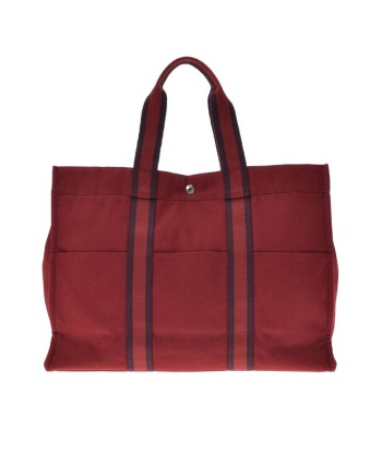 HERMES Hermes Fool Toe GM Red Unisex Canvas Tote Bag de votre