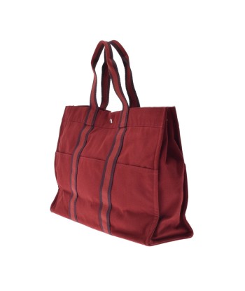 HERMES Hermes Fool Toe GM Red Unisex Canvas Tote Bag de votre