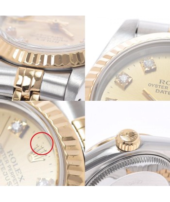 ROLEX Datejust 10P diamond 69173G Ladies YG / SS watch self-winding champagne dial Economisez 