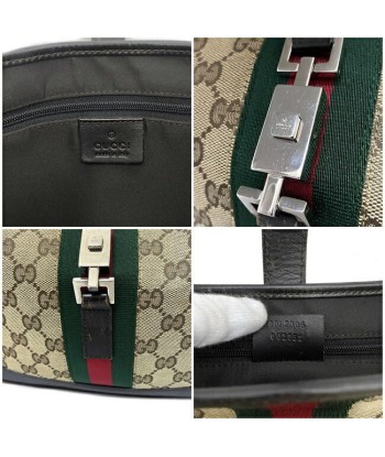 Gucci F-14242 CanvasLeather HandbagShoulder Bag BeigeBrownGreenRed Color 2 - 3 jours ouvrés.