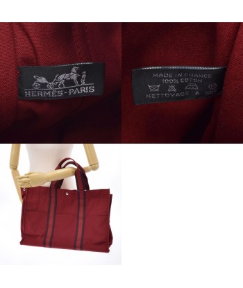 HERMES Hermes Fool Toe GM Red Unisex Canvas Tote Bag de votre