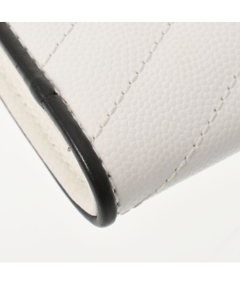 SAINT LAURENT Monogram Small Envelope White / Black Womens Calf Bi-Fold Wallet est présent 