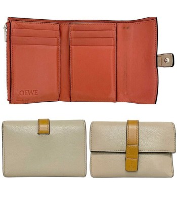 Loewe Ec-14139 Womens Leather Wallet (tri-fold) BeigeBrown Toutes les collections ici