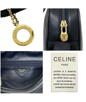 Celine Ee-21 Womens Leather PochetteShoulder Bag GoldNavy vente chaude votre 