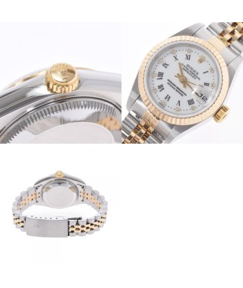 ROLEX Datejust 10P diamond 69173G Ladies YG / SS watch self-winding white dial de pas cher