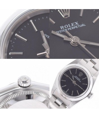 ROLEX Rolex Oyster Perpetual 76080 Ladies SS Watch Automatic Black Dial à prix réduit toute l'année