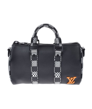 LOUIS VUITTON Louis Vuitton Distorted Keepall XS Black M80202 Unisex Leather Shoulder Bag En savoir plus