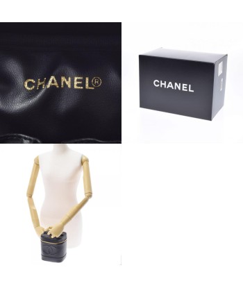 CHANEL Vanity Black Womens Caviar Skin Handbag solde