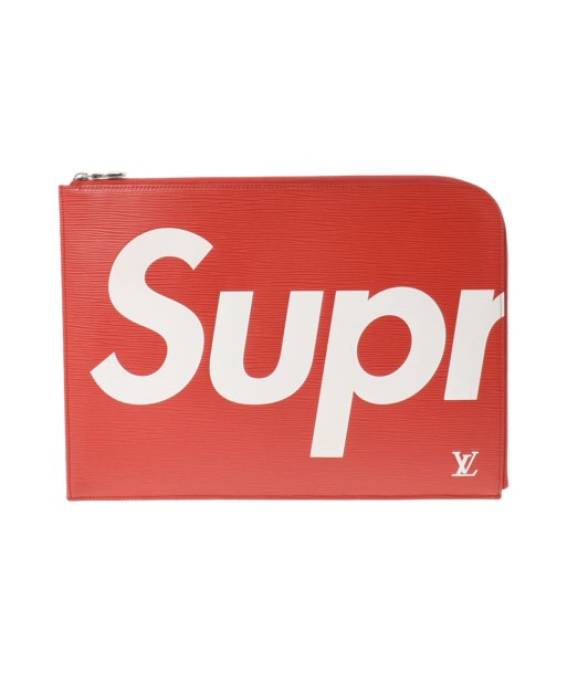 LOUIS VUITTON Epi Pochette Jules GM supreme Collaboration Red / White M67722 Mens Leather Clutch Bag Fin de série