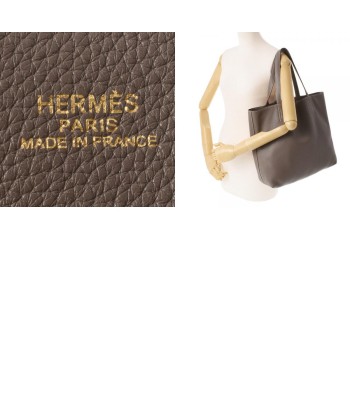 HERMES Hermes Duble Sense 45 Reversible Ethane / Veil Grease  P Engraved (around 2012) Unisex Taurillon Clemence Tote Bag soldes