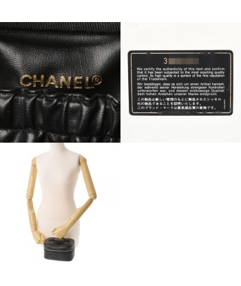 CHANEL Horizontal Vanity Black Womens Caviar Skin Handbag de la marque