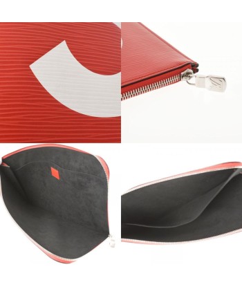 LOUIS VUITTON Epi Pochette Jules GM supreme Collaboration Red / White M67722 Mens Leather Clutch Bag Fin de série