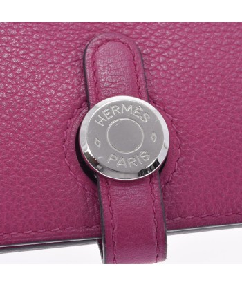 HERMES Hermes Dogon Rose Purple Palladium Metal Fittings C Engraved (Around 2018) Unisex Evercolor Bi-Fold Wallet à prix réduit toute l'année