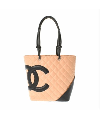 CHANEL Chanel Cambon Line Medium Tote Beige / Black Womens Calf Bag Jusqu'à 80% De Réduction