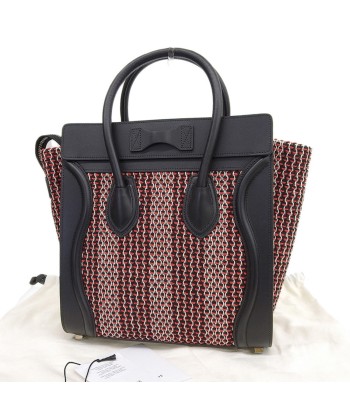 Celine CELINE Bag Ladies Handbag Luggage Micro Shopper Leather Tweed Black Red White de France