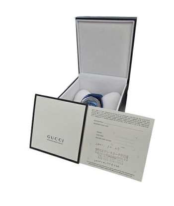 Gucci GUCCI Watch Mens Womens Sink SYNC Date Quartz Stainless SS Rubber YA137104A 137.1 Blue store