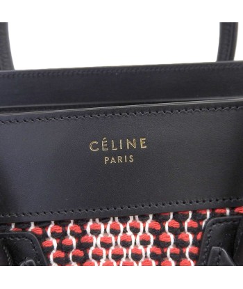 Celine CELINE Bag Ladies Handbag Luggage Micro Shopper Leather Tweed Black Red White de France