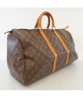 Auth Louis Vuitton Monogram Keepol 50 M41426 MenWomenUnisex Boston BagHandba votre