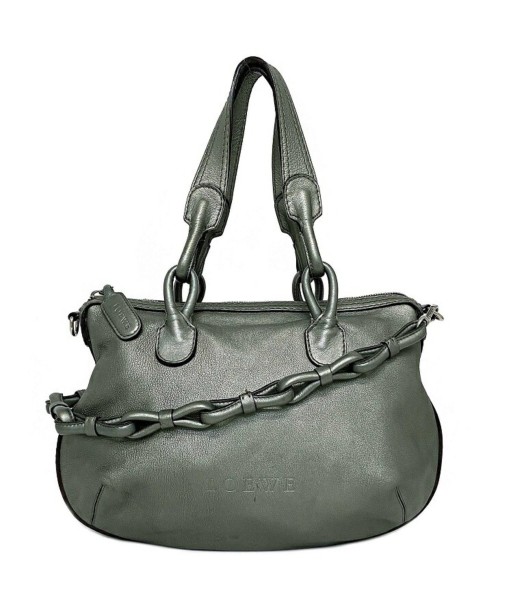 Loewe F-14344 Leather Bag Metallic Green l'achat 