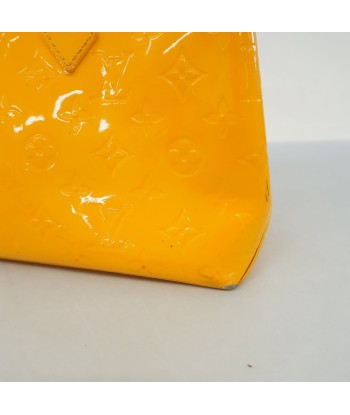 Auth Louis Vuitton Monogram Vernis Wilshere PM M91725 Womens Handbag Jaune Pass des créatures d'habitude