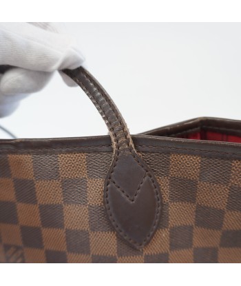 Auth Louis Vuitton Damier Neverfull MM N51105 brillant des détails fins