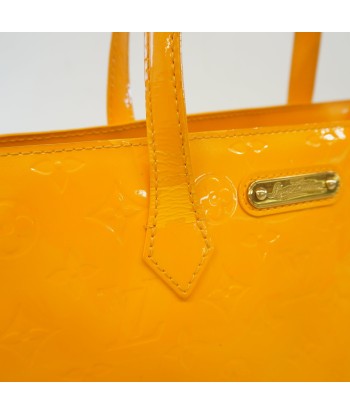 Auth Louis Vuitton Monogram Vernis Wilshere PM M91725 Womens Handbag Jaune Pass des créatures d'habitude