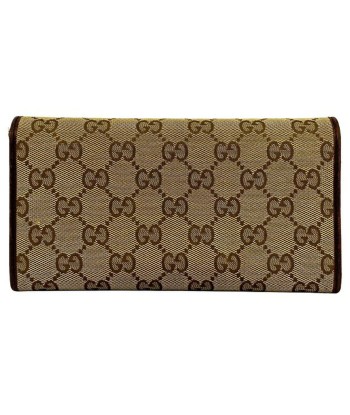 Gucci F-14255 Womens CanvasLeather Long Wallet (bi-fold) Beige En savoir plus