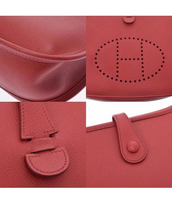 HERMES Hermes Evelyn PM Rouge Garance Palladium metal fittings  L engraved (around 2008) Ladies Vaux Epson shoulder bag Amélioration de cerveau avec