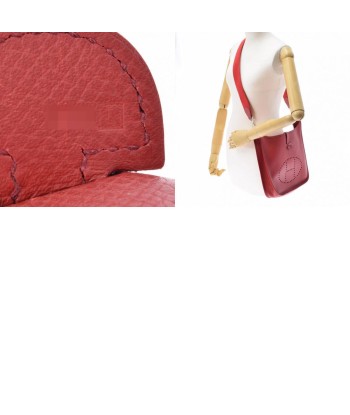 HERMES Hermes Evelyn PM Rouge Garance Palladium metal fittings  L engraved (around 2008) Ladies Vaux Epson shoulder bag Amélioration de cerveau avec