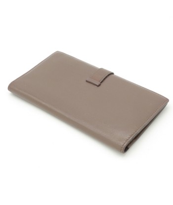 HERMES Hermes Bearn Classic Long Bi-Fold Wallet Box Calf Leather Brown  L Engraved JUSQU'A -70%! 