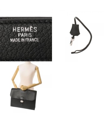 HERMES Hermes Sack Adepesh 41 Black Palladium Metal Fittings □ G Engraved (around 2003) Men's Fjord Bag le concept de la Pate a emporter 