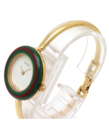 GUCCI Gucci change bezel white dial GP gold plated ladies quartz watch 11 / 12.2 votre