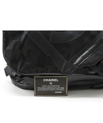 CHANEL Sports Line Coco Mark Shoulder Bag Coated Canvas Black A35976 basket pas cher