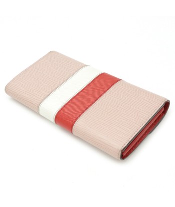 LOUIS VUITTON Epi Stripe Portofeuil Sarah Bi-Fold Wallet Rose Ballerine Red White M62986 ouvre sa boutique