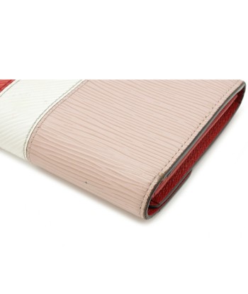 LOUIS VUITTON Epi Stripe Portofeuil Sarah Bi-Fold Wallet Rose Ballerine Red White M62986 ouvre sa boutique