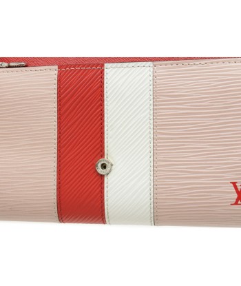 LOUIS VUITTON Epi Stripe Portofeuil Sarah Bi-Fold Wallet Rose Ballerine Red White M62986 ouvre sa boutique