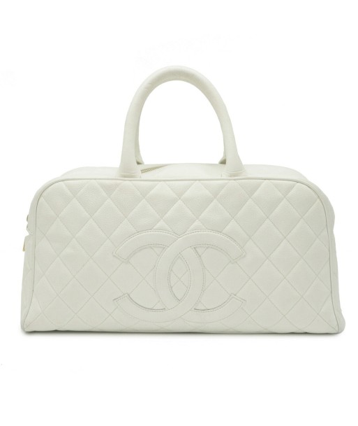 CHANEL Chanel Matrasse Coco Mark Handbag Caviar Skin White A20997 de votre