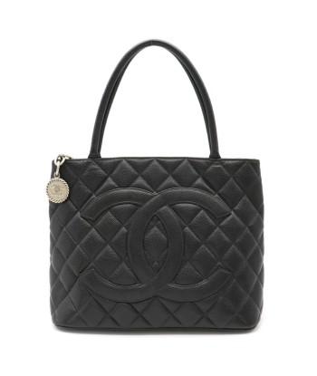 CHANEL Chanel Matrasse Caviar Skin Reprint Tote Bag Coco Mark Leather Black A01804 sur le site 