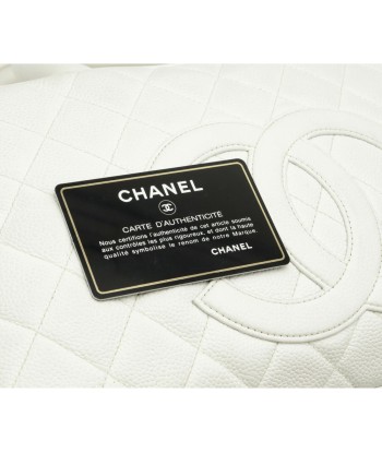 CHANEL Chanel Matrasse Coco Mark Handbag Caviar Skin White A20997 de votre