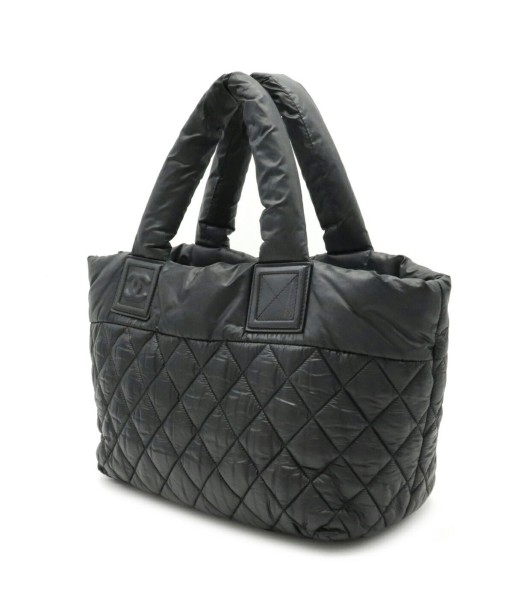 CHANEL Coco Cocoon Small Tote Bag Handbag Quilted Nylon Leather Black 8610 store