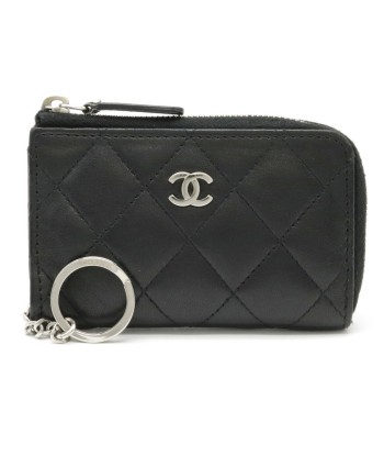 CHANEL Matrasse Coco Mark Coin Purse L-shaped Lambskin Leather Black A68943 ouvre sa boutique