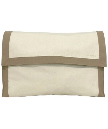 Hermes Men,Women Canvas Clutch Bag,Handbag,Pouch Beige,Cream 2023