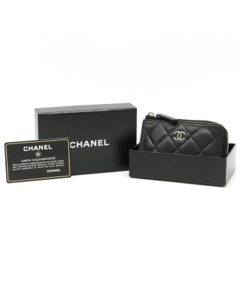 CHANEL Matrasse Coco Mark Coin Purse L-shaped Lambskin Leather Black A68943 ouvre sa boutique