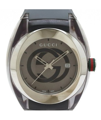 GUCCI Gucci Sync Interlocking G Shelly Gray Dial SS Rubber Mens Quartz Watch YA137107A 137.1 de France