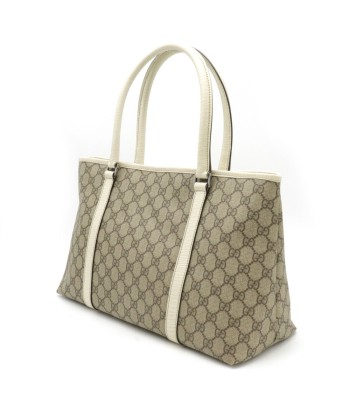 GUCCI Gucci GG Supreme Plus Tote Bag Shoulder Leather Beige Ivory White 114595 Les êtres humains sont 