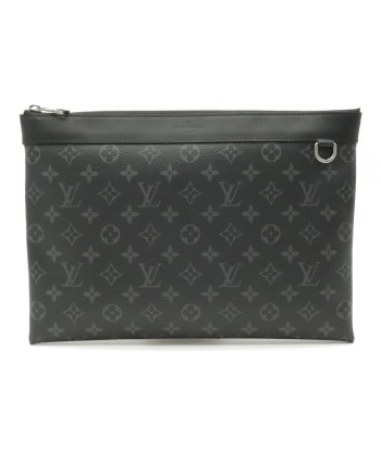 LOUIS VUITTON Monogram Eclipse Pochette Discovery Clutch Bag Second M62291 Par le système avancé 