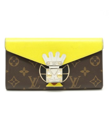 LOUIS VUITTON Monogram Portofeuil Sarah Tribal Mask Bi-Fold Wallet Jones Yellow M60790 sur le site 