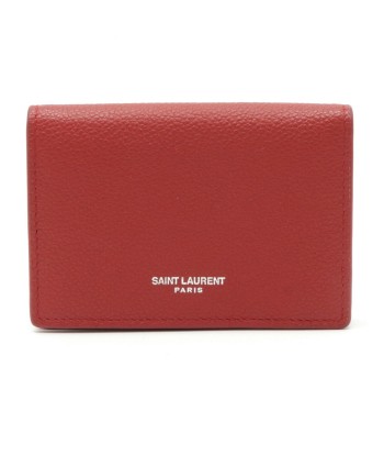 Yves Saint Laurent SAINT LAURENT PARIS Saint Laurent Paris YSL Yves Card Case Business Holder Pass Leather Red 468994 sur le site 