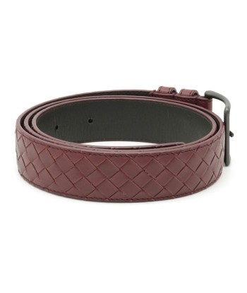 BOTTEGA VENETA Bottega Veneta Intrecciato Belt Leather Wine Red  105 35mm store