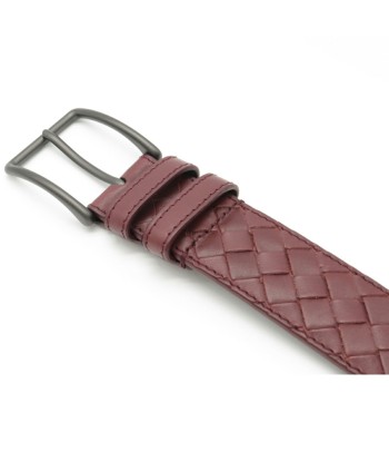 BOTTEGA VENETA Bottega Veneta Intrecciato Belt Leather Wine Red  105 35mm store